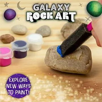 Paint Your Own Galaxy Rocks Art Kit for Kids