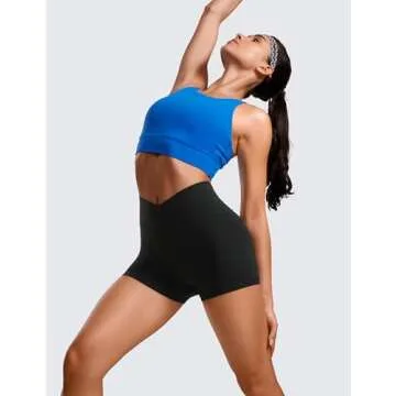 Stylish CRZ YOGA Women's Crossover Biker Shorts Collection