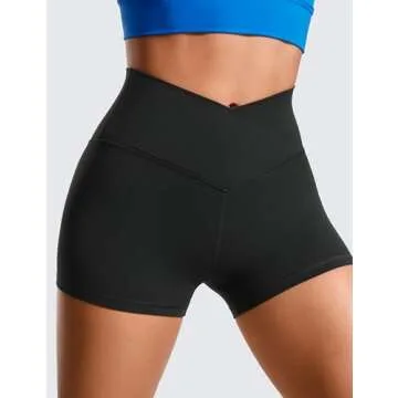 Stylish CRZ YOGA Women's Crossover Biker Shorts Collection