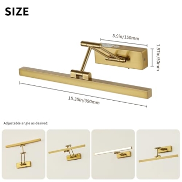 Elegant Pasoar Battery Operated Picture Light for Home Decor