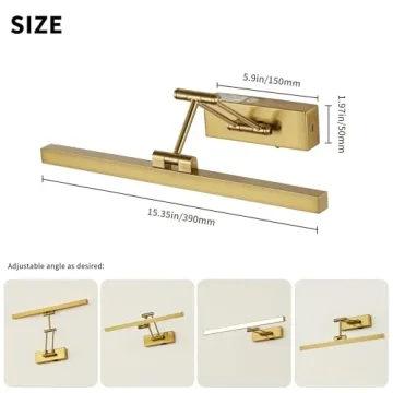 Elegant Pasoar Battery Operated Picture Light for Home Decor