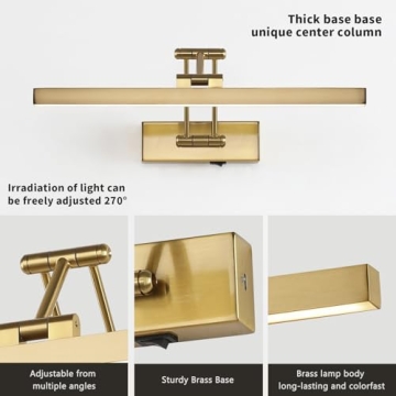 Elegant Pasoar Battery Operated Picture Light for Home Decor