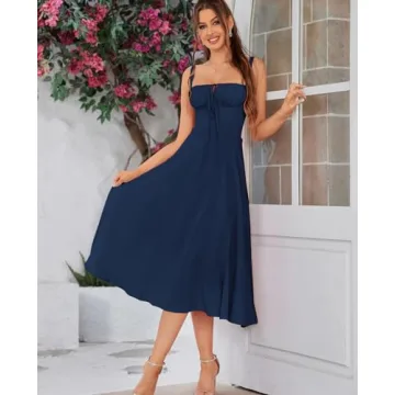 Elegant Lace Up Midi Corset Dress for Weddings