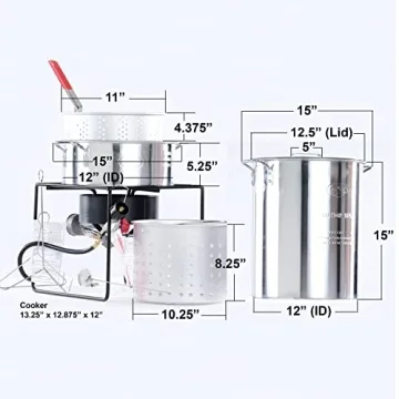 King Kooker Propane Outdoor Fryer with 2 Pots