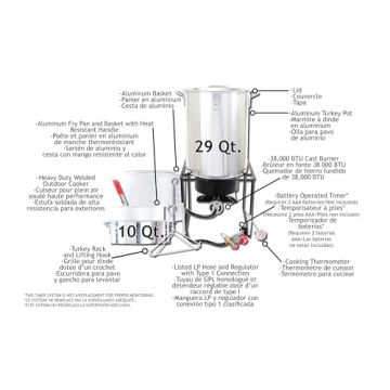 King Kooker Propane Outdoor Fryer with 2 Pots