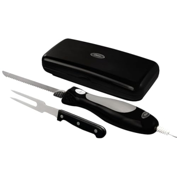 Oster Electric Knife with Carving Fork & Case - Effortless Meat Slicing