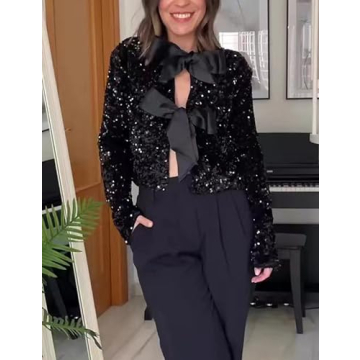 HYLLGUD Sequined Jacket Women - Chic & Versatile Style