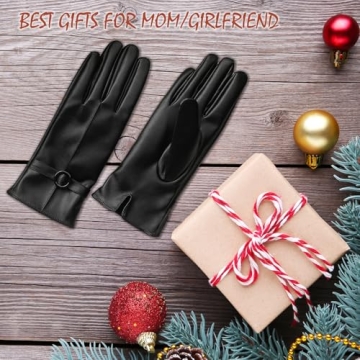 Chic Leather Gloves for Women - Touchscreen & Warm Winter Wear