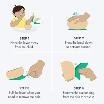 Avanchy Bamboo Baby Bowl with Spoon for Easy Feeding