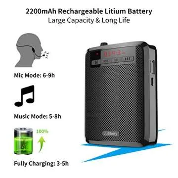 Voice Amplifier, Portable Microphone Speaker, Teacher Classroom Microphone, Bluetooth Headset Microphone Amplifier for Meeting Tour Guides