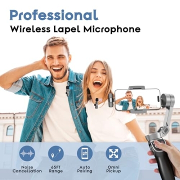Wireless Lavalier Microphone for iPhone 15 & Android
