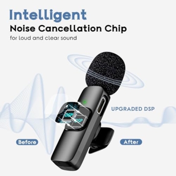 Wireless Lavalier Microphone for iPhone 15 & Android