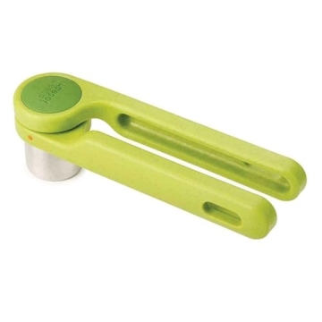 Joseph Joseph Helix Garlic Press Mincer Ergonomic Twist-Action Hand Juicer Stainless Steel, Green, O...