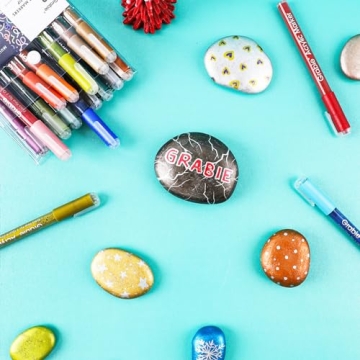 Grabie Acrylic Paint Pens, Acrylic Paint Markers, 18 Colors, 0.7 mm, Extra Fine Tip Paint Markers, Premium Paint Pens for Painting on Various Surface, Acrylic Paint Set, Art Supplies for Acrylic Paint