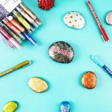 Grabie Acrylic Paint Pens, Acrylic Paint Markers, 18 Colors, 0.7 mm, Extra Fine Tip Paint Markers, Premium Paint Pens for Painting on Various Surface, Acrylic Paint Set, Art Supplies for Acrylic Paint