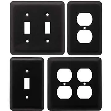 Stylish Franklin Brass Black Light Switch Cover Wall Plate