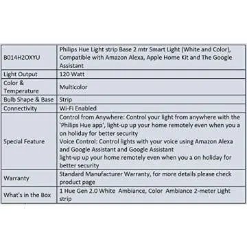 Philips Hue Dimmable Color LightStrip for Smart Homes