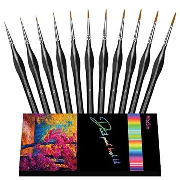 11 PCS Detail Brush Set for Fine Art Painting and Miniatures