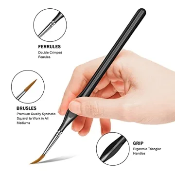 11 PCS Detail Brush Set for Fine Art Painting and Miniatures