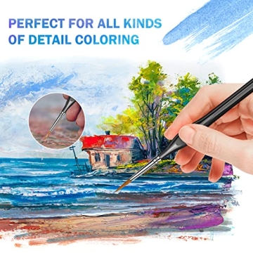 11 PCS Detail Brush Set for Fine Art Painting and Miniatures