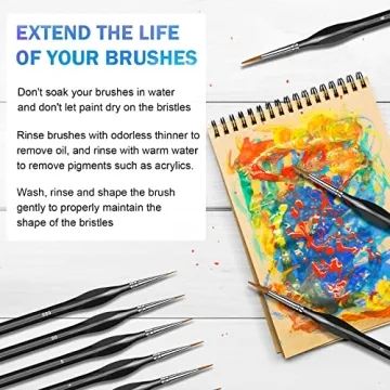 11 PCS Detail Brush Set for Fine Art Painting and Miniatures