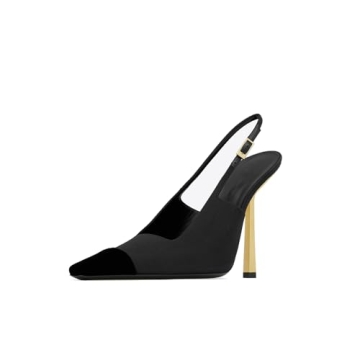Elegant Trelako Women's Satin Slingback Stiletto Pumps for Weddings & Parties