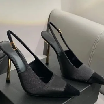 Trelako Women's Satin Slingback Stiletto Pumps for Weddings