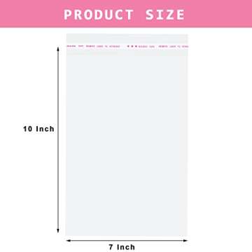 Morepack Self Sealing Cellophane Bags,7x10 Inches 200 Pcs Clear Resealable Cellophane Bags for Packa...