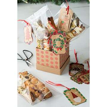 Morepack Self Sealing Cellophane Bags,7x10 Inches 200 Pcs Clear Resealable Cellophane Bags for Packaging Cookies, Favors and Products