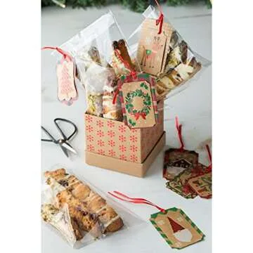 Morepack Self Sealing Cellophane Bags,7x10 Inches 200 Pcs Clear Resealable Cellophane Bags for Packaging Cookies, Favors and Products