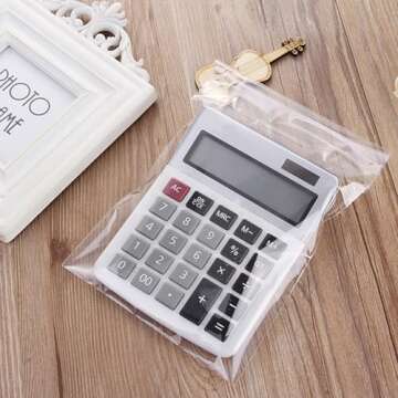 Morepack Self Sealing Cellophane Bags,7x10 Inches 200 Pcs Clear Resealable Cellophane Bags for Packaging Cookies, Favors and Products