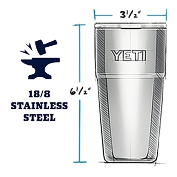YETI Rambler 16 oz Stackable Pint Vacuum Insulated Stainless Steel