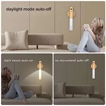 Motion Sensor Wall Sconces Indoor, 2PCS Rechargeable Magnetic Motion Sensor Night Light Indoor with Adjustable 3-Color Lighting, Perfect for Bedrooms, Storage Rooms, Porches, and as Night Light