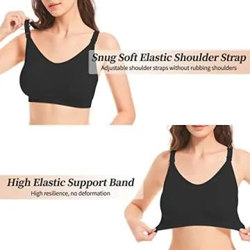 Comfortable Nursing Bras for Breastfeeding 3 Pack