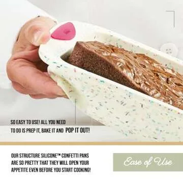 Trudeau Square Silicone Cake Pan for Easy Baking