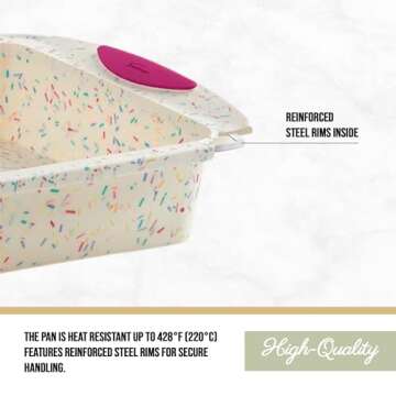 Trudeau Square Silicone Cake Pan for Easy Baking