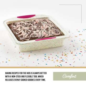 Trudeau Square Silicone Cake Pan for Easy Baking