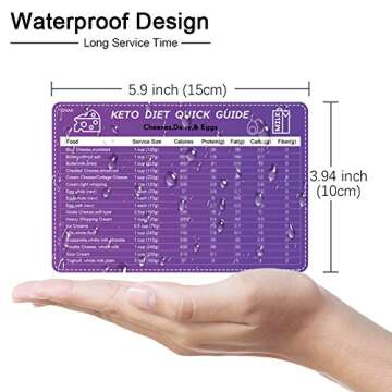 Keto Cheat Sheet Magnets,Keto Diet Magnets,Quick Guide Fridge Magnet Reference Charts