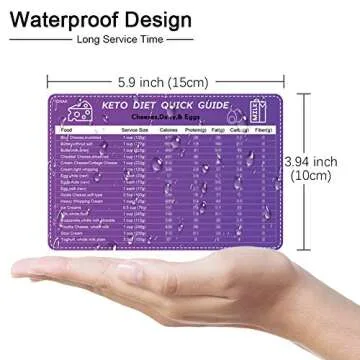 Keto Cheat Sheet Magnets,Keto Diet Magnets,Quick Guide Fridge Magnet Reference Charts