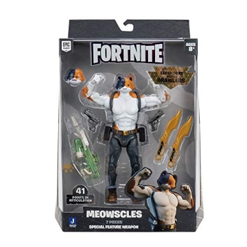 FORTNITE Meowscles 7" Action Figure with 41 Points of Articulation & Accessories