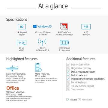 HP Stream 14-Inch Laptop with Office 365 and 1 TB Cloud Storage