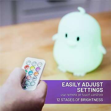 LumiPets Penguin Night Light for Kids - Color Changing Fun