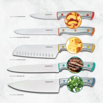 Cuisinart Stainless Steel ColorCore™ Knife Set with Guards