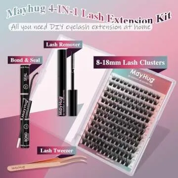 Mayhug Lash Clusters Kit - 144pcs 3D False Eyelashes