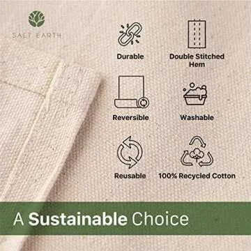 Canvas Drop Cloth by Salt Earth, Pack of 1 Reusable Paint Drop Cloth, 100% Recycled Cotton, All Purpose Painters Drop Cloth, Cotton Canvas Tarp Cover for Painter Furniture & Floor Protection (6x9 FT)