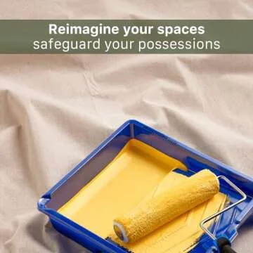 Canvas Drop Cloth by Salt Earth, Pack of 1 Reusable Paint Drop Cloth, 100% Recycled Cotton, All Purpose Painters Drop Cloth, Cotton Canvas Tarp Cover for Painter Furniture & Floor Protection (6x9 FT)