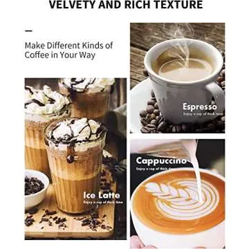 Gevi Espresso Machine 15 Bar Pump Pressure, Cappuccino Coffee Maker with Milk Foaming Steam Wand for Latte, Mocha, Cappuccino, 1.5L Water Tank, 1100W, Black