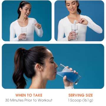 Genius Pre Workout Powder, Blue Raspberry - All-Natural Nootropic Pre-workout & Caffeine-Free Nitric Oxide Booster Supplement with Beta Alanine & Alpha GPC - No Artificial Flavors, Sweeteners, or Dyes