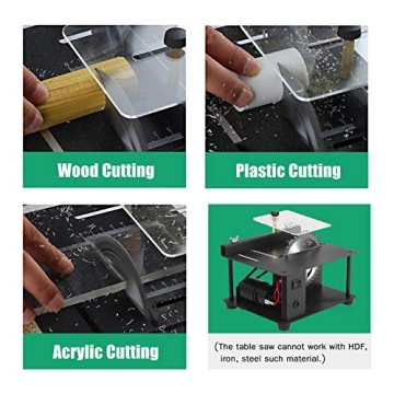 Weytoll 200W Mini Electric Table Saw for Wood Cutting
