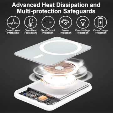 Haohiyo 5000mAh Magnetic Power Bank for iPhone 12-15